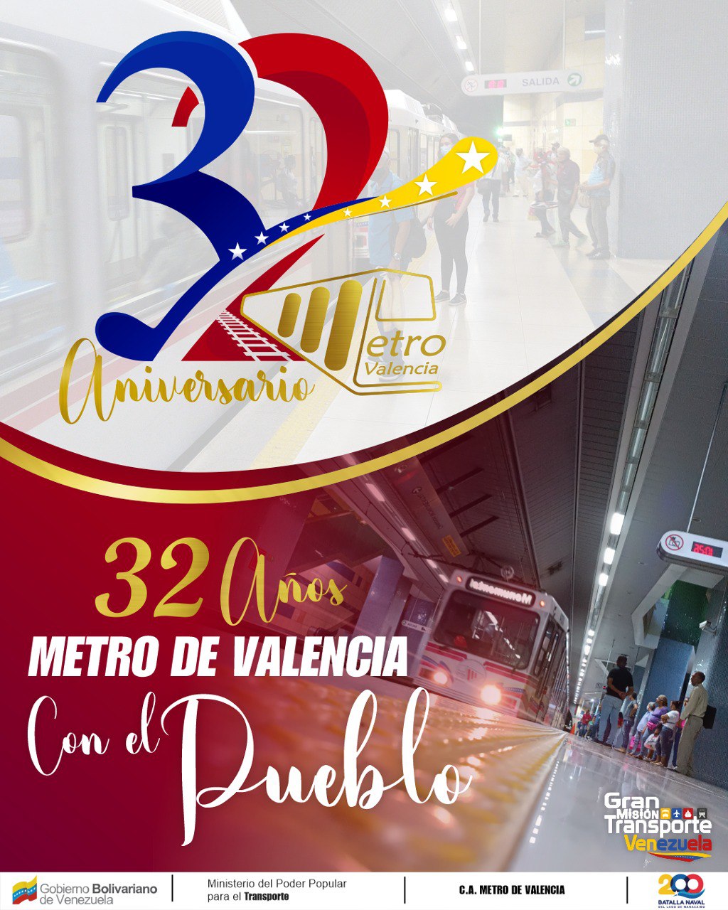 Metro de Valencia celebra 32 años al servicio del pueblo carabobeño